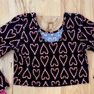 XHILARATION HOLIDAY CROP TOP SIZE XL  NWT